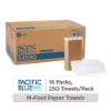 Picture of Pacific Blue Basic Recycled Multifold Paper Towel, 1-ply, 250 Sheets/Pack, 16 Packs/Carton (24590)