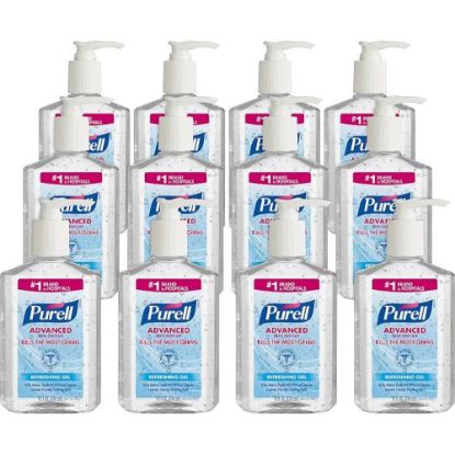 Picture of PURELL Advanced Refreshing 8 oz. Gel Hand Sanitizer, Clean Scent,  12/Carton (9652-12CT)