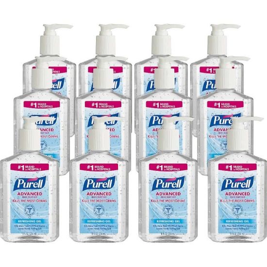 Picture of PURELL Advanced Refreshing 8 oz. Gel Hand Sanitizer, Clean Scent,  12/Carton (9652-12CT)