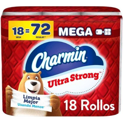 Picture of Charmin Ultra Strong Mega Toilet Paper, 2-ply, White, 220 Sheets/Roll, 18 Rolls/Case (11055/15704)