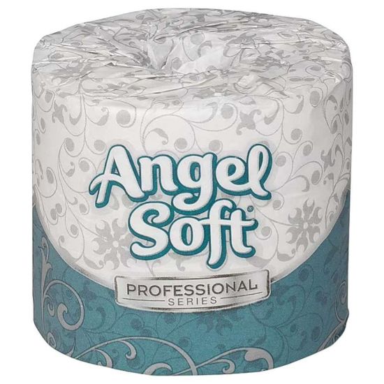 Picture of Angel Soft Professional Series Recycled Toilet Paper, 2-ply, White, 450 Sheets/Roll, 80 Rolls/Case (16880)