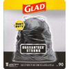 Picture of Glad 30 Gallon Large Drawstring Trash Bags, 90/Box (78952)