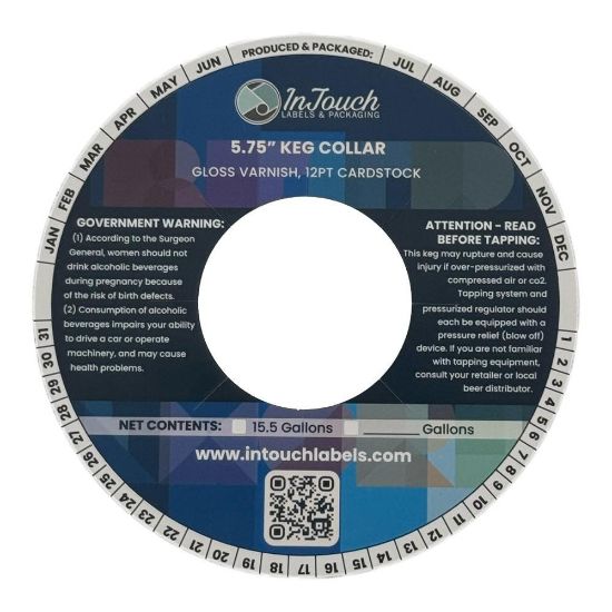 Picture of InTouch Labels - 5.75" Keg Collars