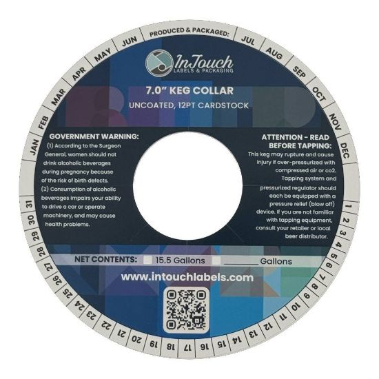 Picture of InTouch Labels - 7" Keg Collars