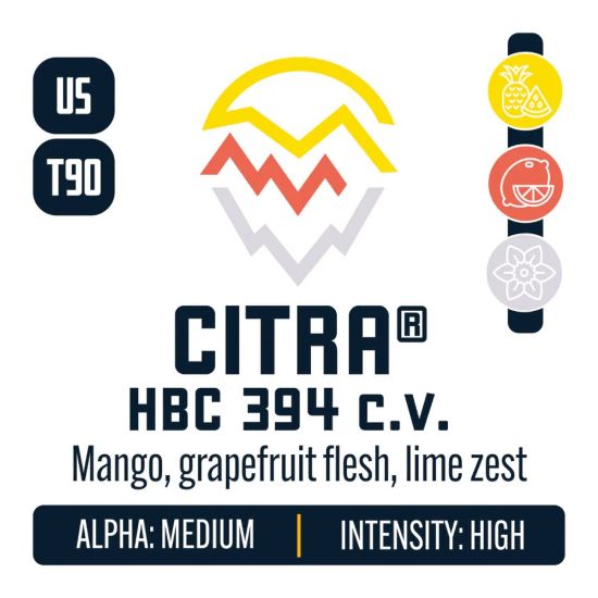 Picture of Citra® HBC 394 c.v. T-90 Hop Pellets - 1lb