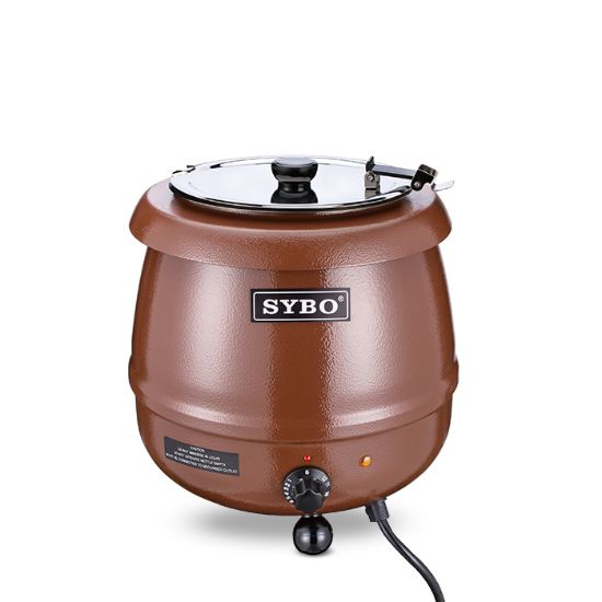 Picture of SYBO Soup Kettle with Hinged Lid, 10.5 Quarts, Brown