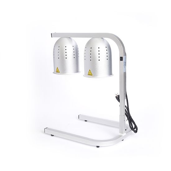 Picture of SYBO Food Heat Lamp Warmer, 2-Bulb, Silver