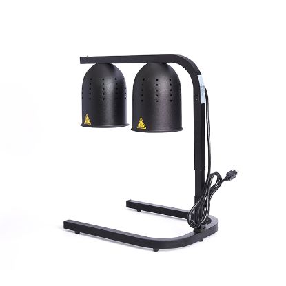 Picture of SYBO Food Heat Lamp Warmer, 2-Bulb, Black