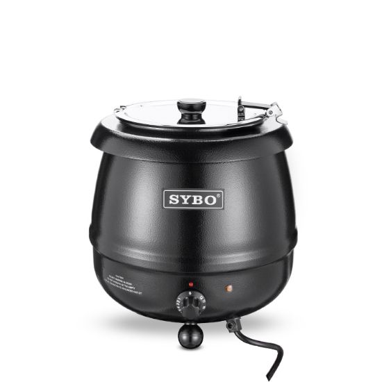 Picture of SYBO Soup Kettle with Hinged Lid, 10.5 Quarts, Black